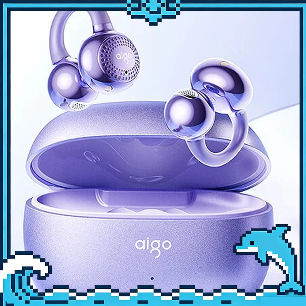 AIGO CA05 Open-Ear Clip-On Wireless Bluetooth Earbuds with ENC Noise Reduction for Sports For Gifts