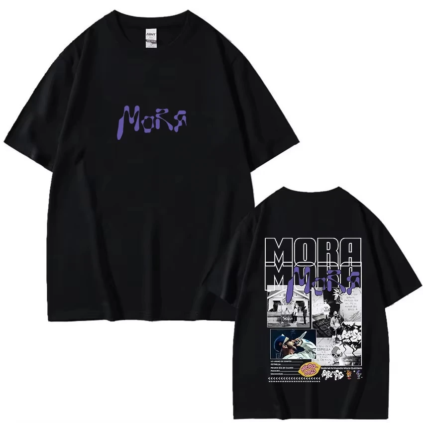 

New rapper Mora 100%cotton men's O-neck shirt Lo Mismo De La Otra Vez Tour Women's summer HipHop High Quality luxury T-shirt