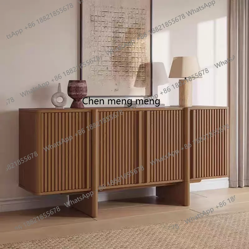 

Solid wood dining side cabinet, retro living room TV cabinet, tea storage, storage, home entrance cabinet