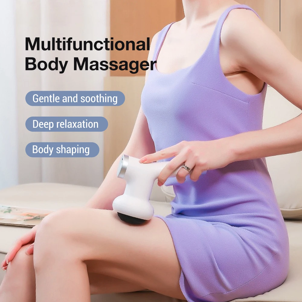 Handheld body massager USB rechargeable body fat push massager multifunctional back leg cervical massager