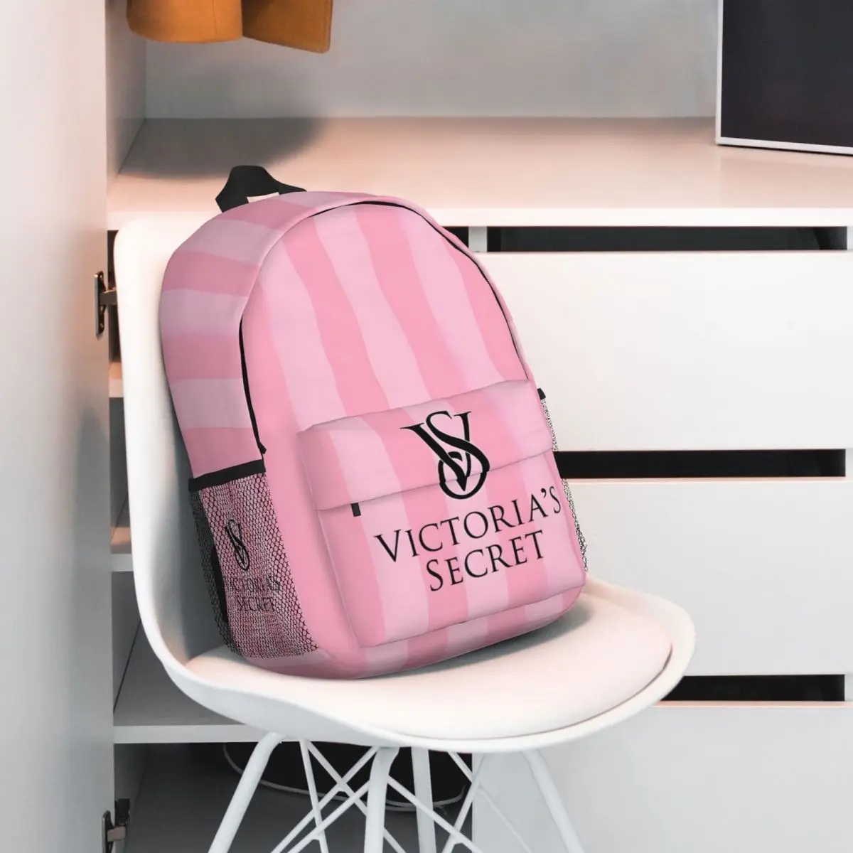 Pink-Victoria-S-Love-Secret New Fashion High Capacity Waterproof College Backpack Trendy Laptop Travel Book Bag 15inch