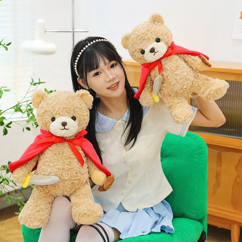 

Kawaii Plush Toy Stuffed Doll Soft Teddy Bear with Sword Cute Cuddly Bear for Kids Birthday Gift Girls Bedtime Companion