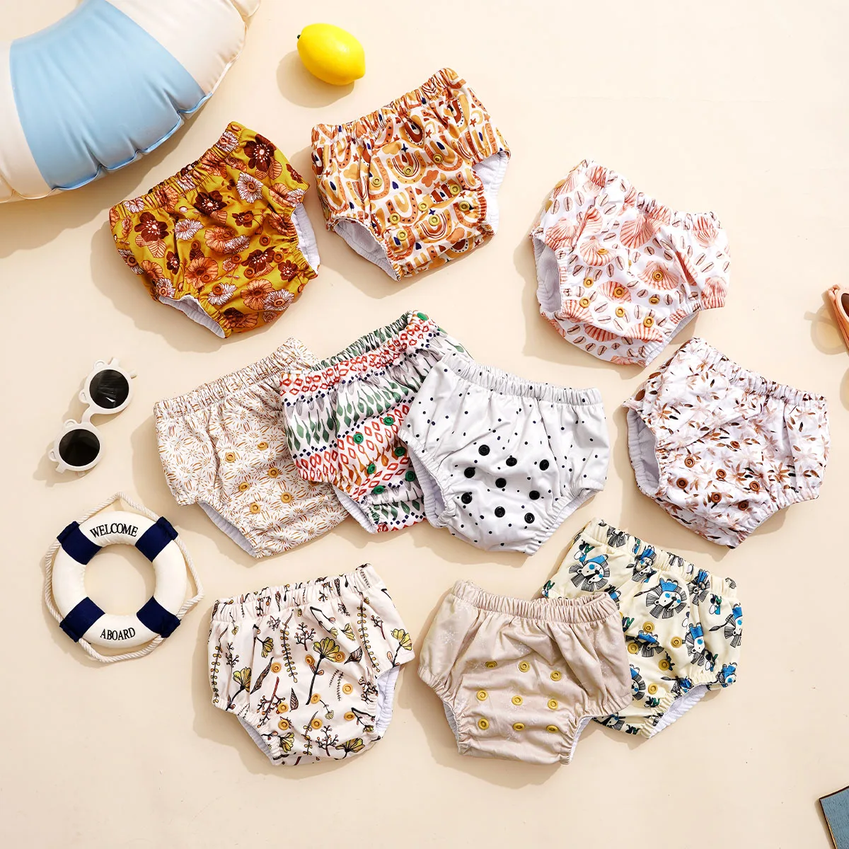 Happyflute 3 Pcs/Set Baby Swimming Diapers Waterproof Swimming Diapers For Baby In Pool And Beach Play Travel