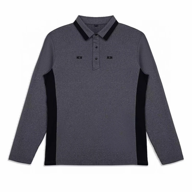 

Autumn New Golf Men's Outdoor Sports Shirt Casual Contrast Long Sleeve T-shirt Comfortable and Versatile POLO Shirt Spring Top