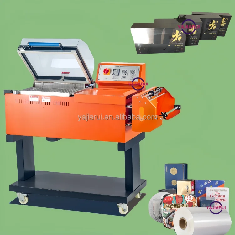 

Semi-Automatic 2-in-1 Shrink Wrapping Machine Exclusive Cartons Boxes POF Film Seal Cutting System for Packaging