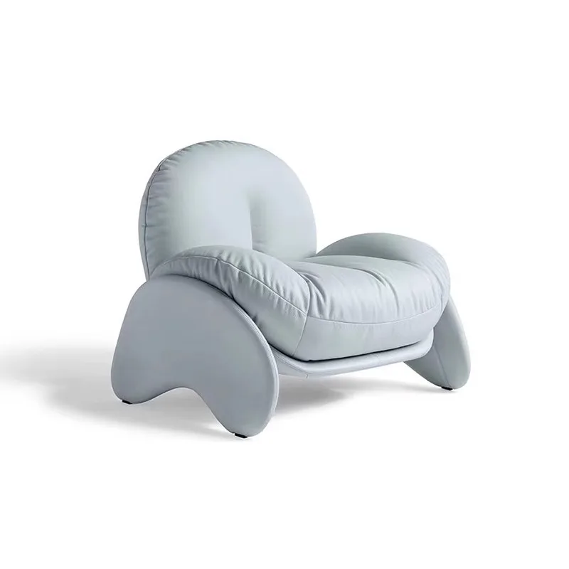 Single sofa living room light luxury leisure chair Italian minimalist squash recliner