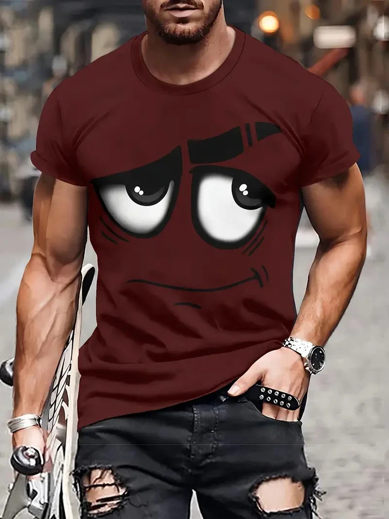 Fashion Men's 3D Beer Mug Splash Print T-Shirt 3D Realistic Crew Neck Short Sleeve Summer Casual Streetwear Breathable Tops