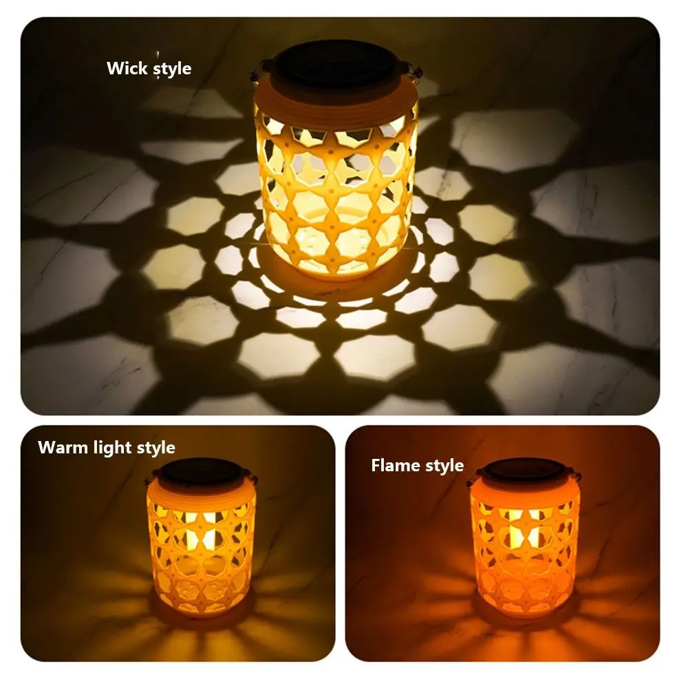 Handheld Chinese Style Solar Lantern Energy-saving Atmosphere Solar Atmosphere Chandelier Hanging ABS Portable Pendant Light