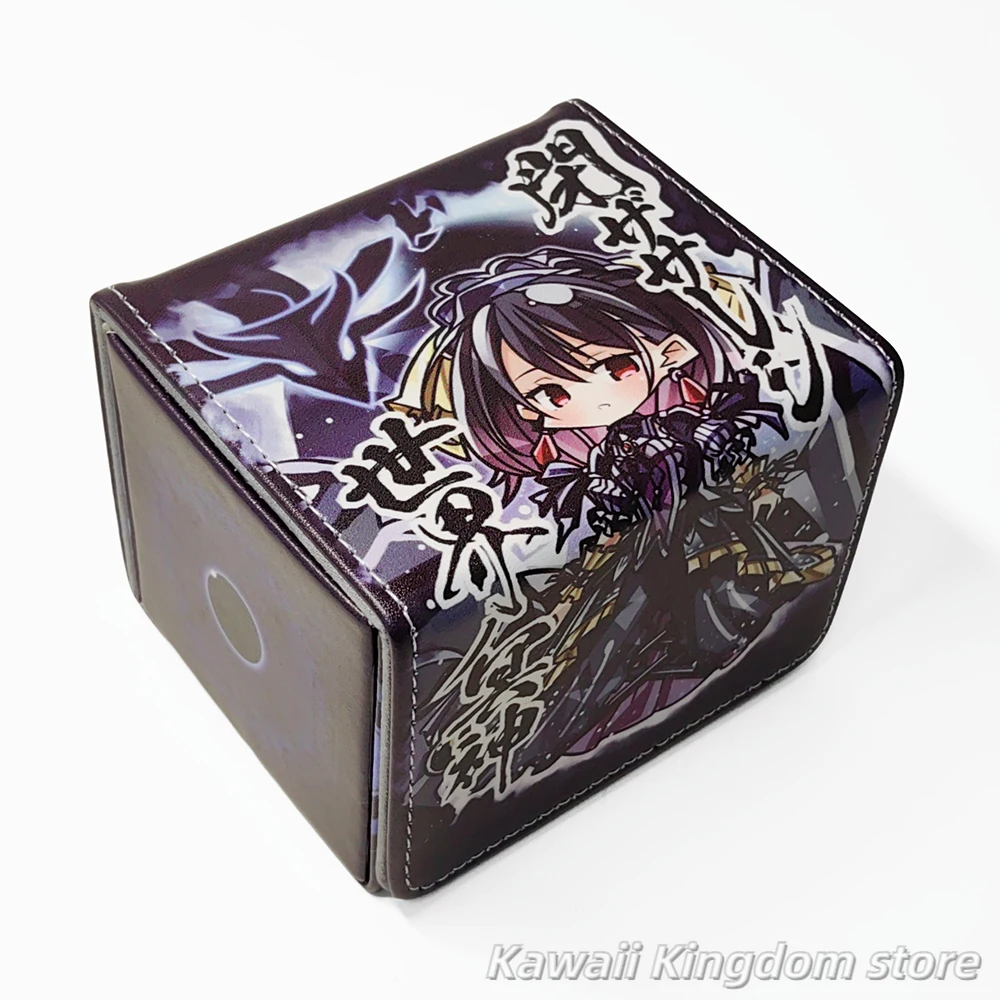 Yu-Gi-Oh! Caja de almacenamiento de tarjetas Underworld Goddess of the Closed World, caja protectora magnética de cuero Pu para tarjetas de colección PTCG