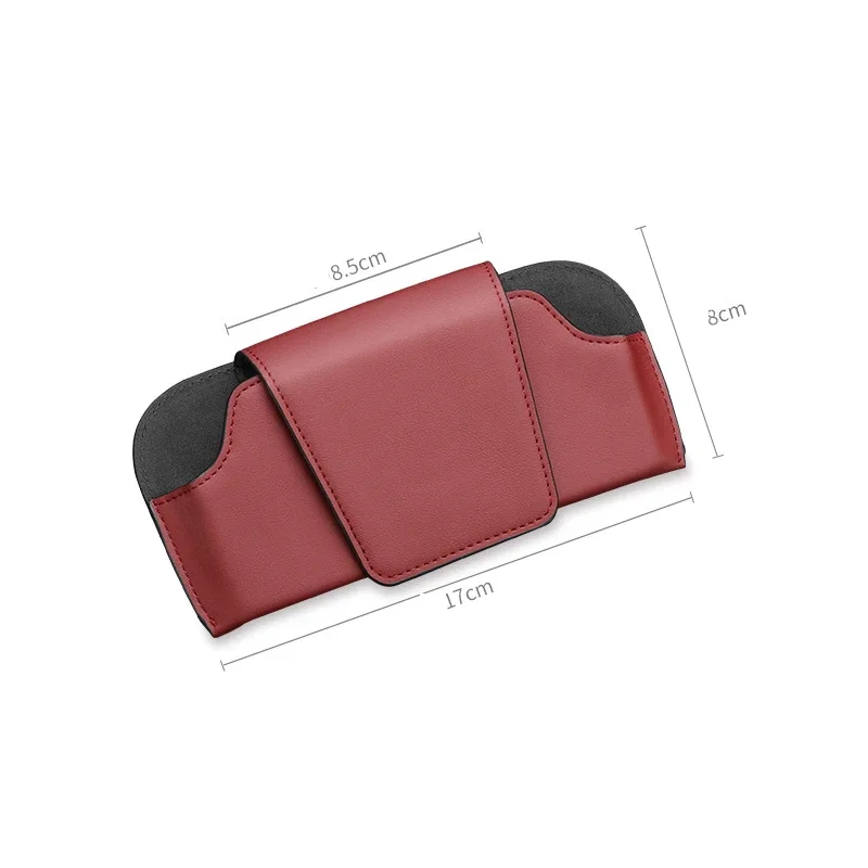 Multi-functional Car Glasses Clip Car Glasses Frame Leather Car Sun Visor Storage Box Car Sunglasses Clip Card Clip Interior