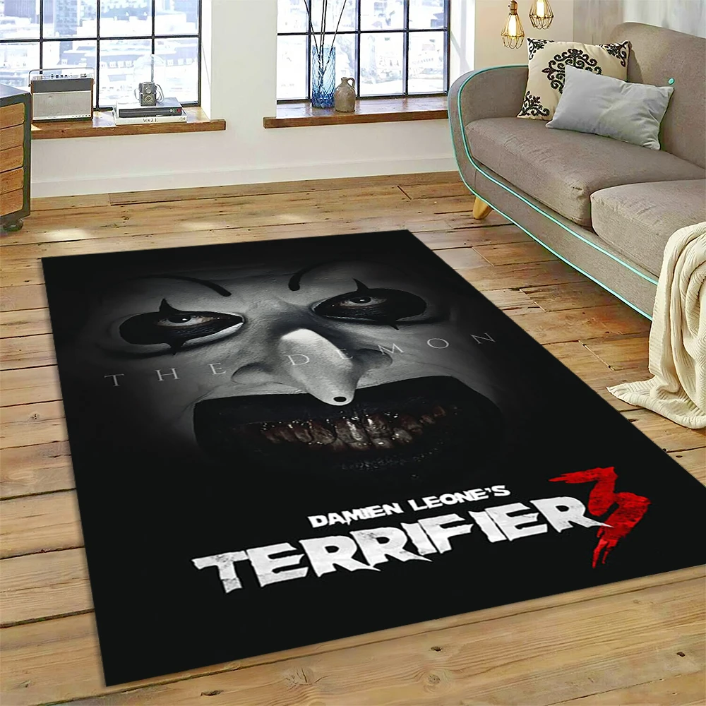 27 Style Terrifier 3 Horror Clown Movie Flim Carpet Rug for Bedroom Living Room Home Sofa Decoration,kids Play Decor Floor Mat