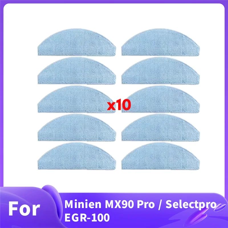 A05G-Para minien mx90 pro/selectpro EGR-100 acessórios para aspirador de pó-peças de reposição pano de limpeza 10 peças