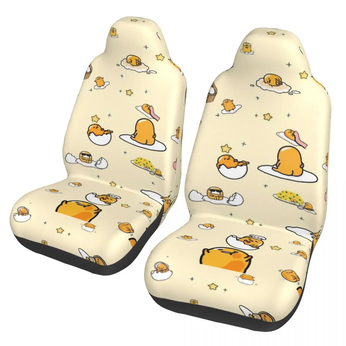 

Gudetama Cute Egg Cartoon Universal Car Seat Cover AUTOYOUTH Front Rear Flocking Cloth Cushion Fabric Car Accessories