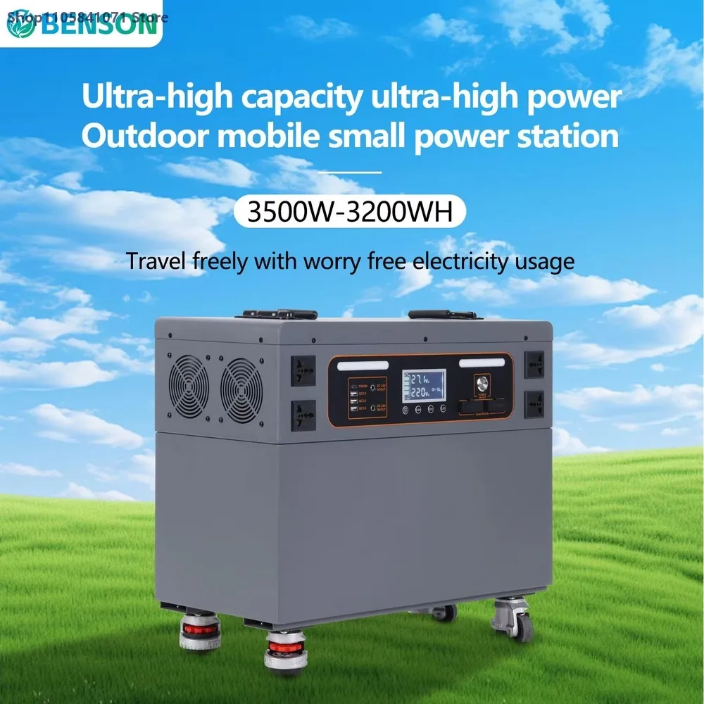 Portable 3500W 3KWH LiFePO4 Off Grid Solar Home Energy Storage Power Station 3KW All In One 220V Backup Power