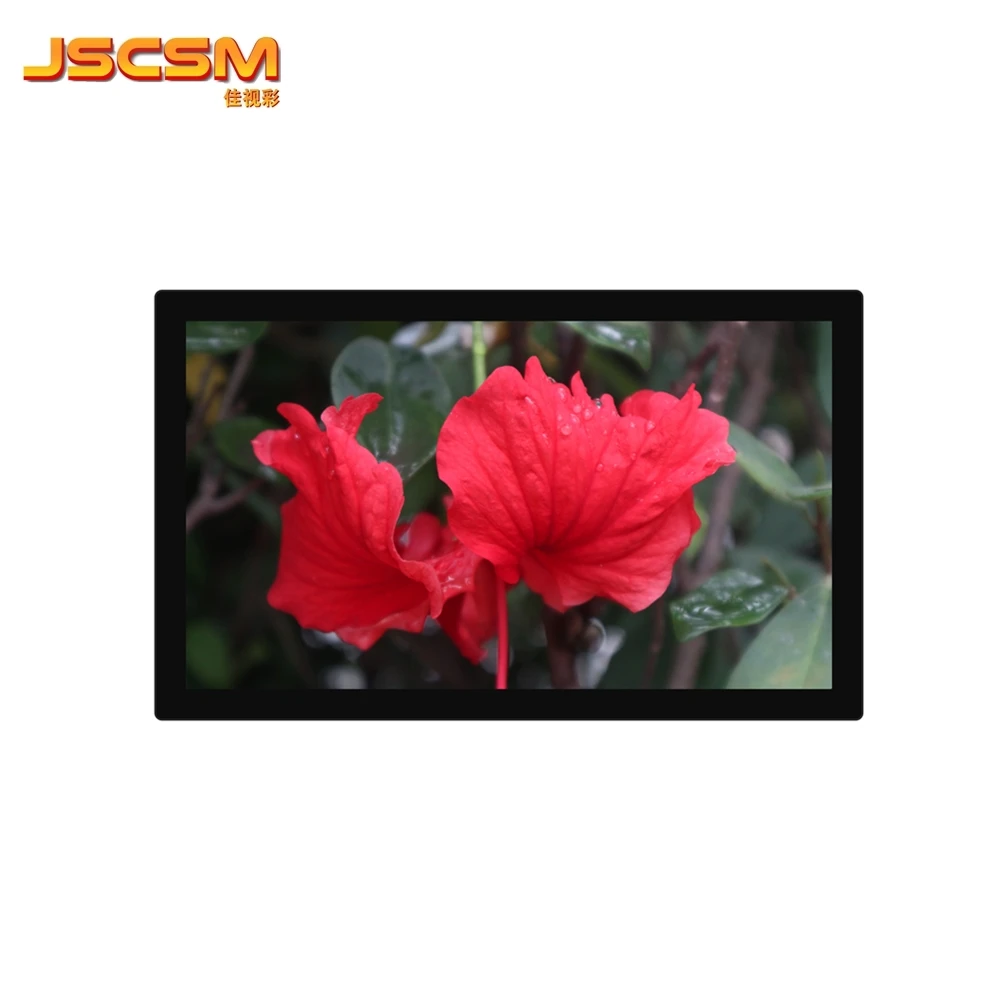 HD resolution good quality LCD electronic digital picture photo frames 32 inch with metal case wall mount for shop