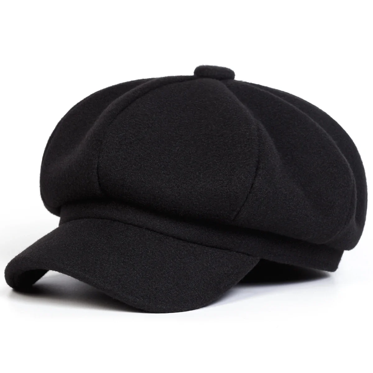 Woolen Solid Color Beret Fashion Outdoor Cotton Hat Autumn and Winter Windproof Hats Men's and Women's Universal Caps