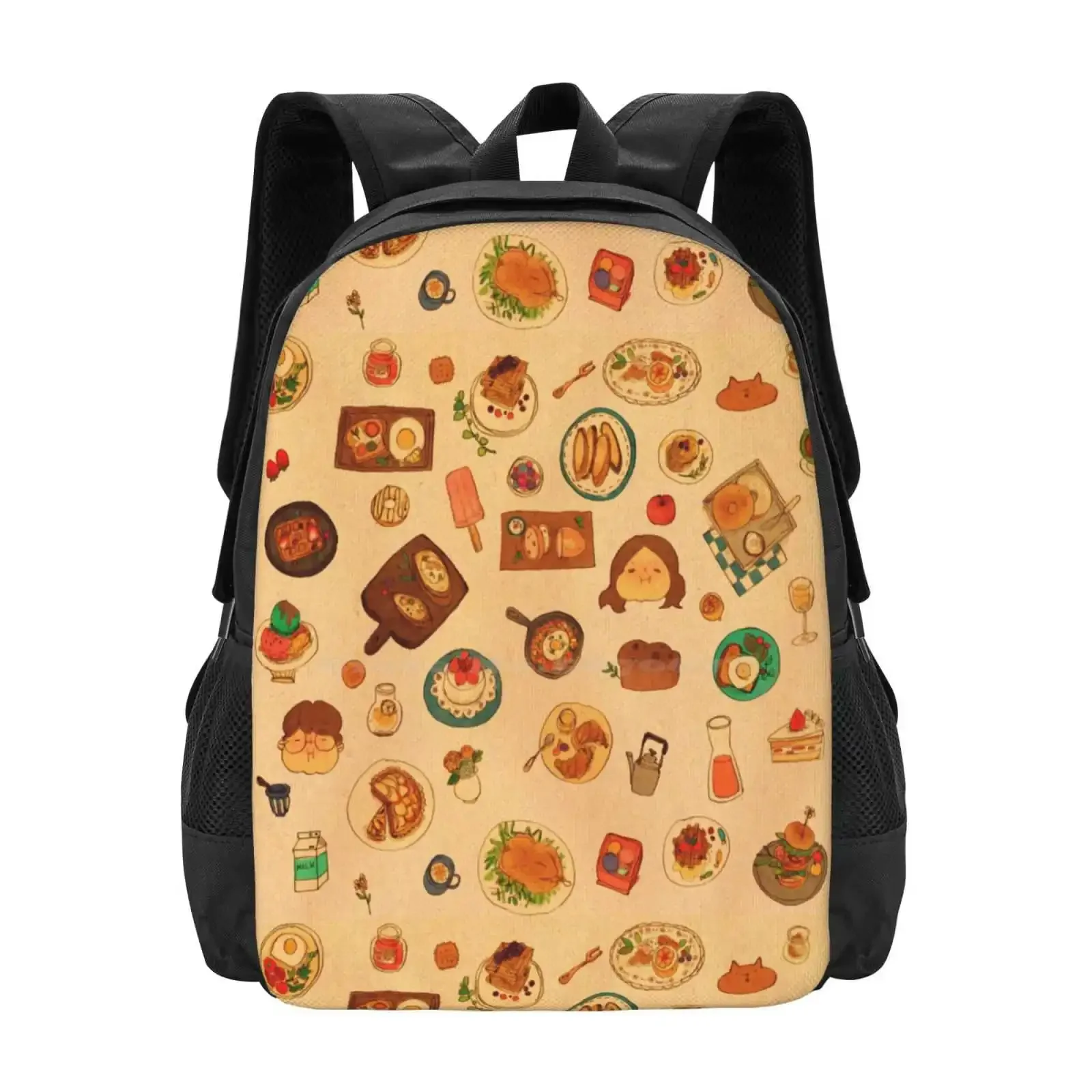 

Dishes Hot Sale Schoolbag Backpack Fashion Bags Puuung Love Aesthetic Romance Romantic Cozy Happy Moment Couple Warm Color