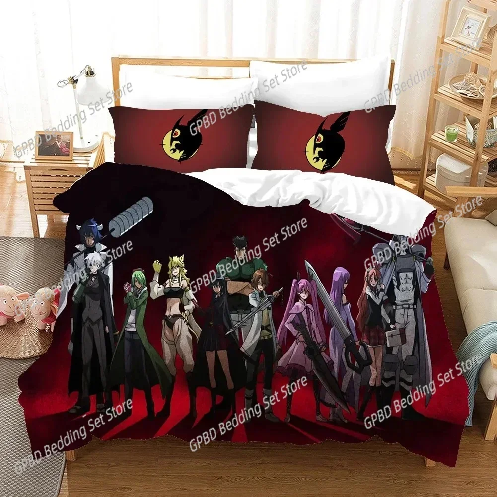 Anime Akame ga KILL Bedding Set,Duvet Cover Comforter Bed Set Quilt Cover Pillowcase,King Queen Twin Size Boys Girls Adults