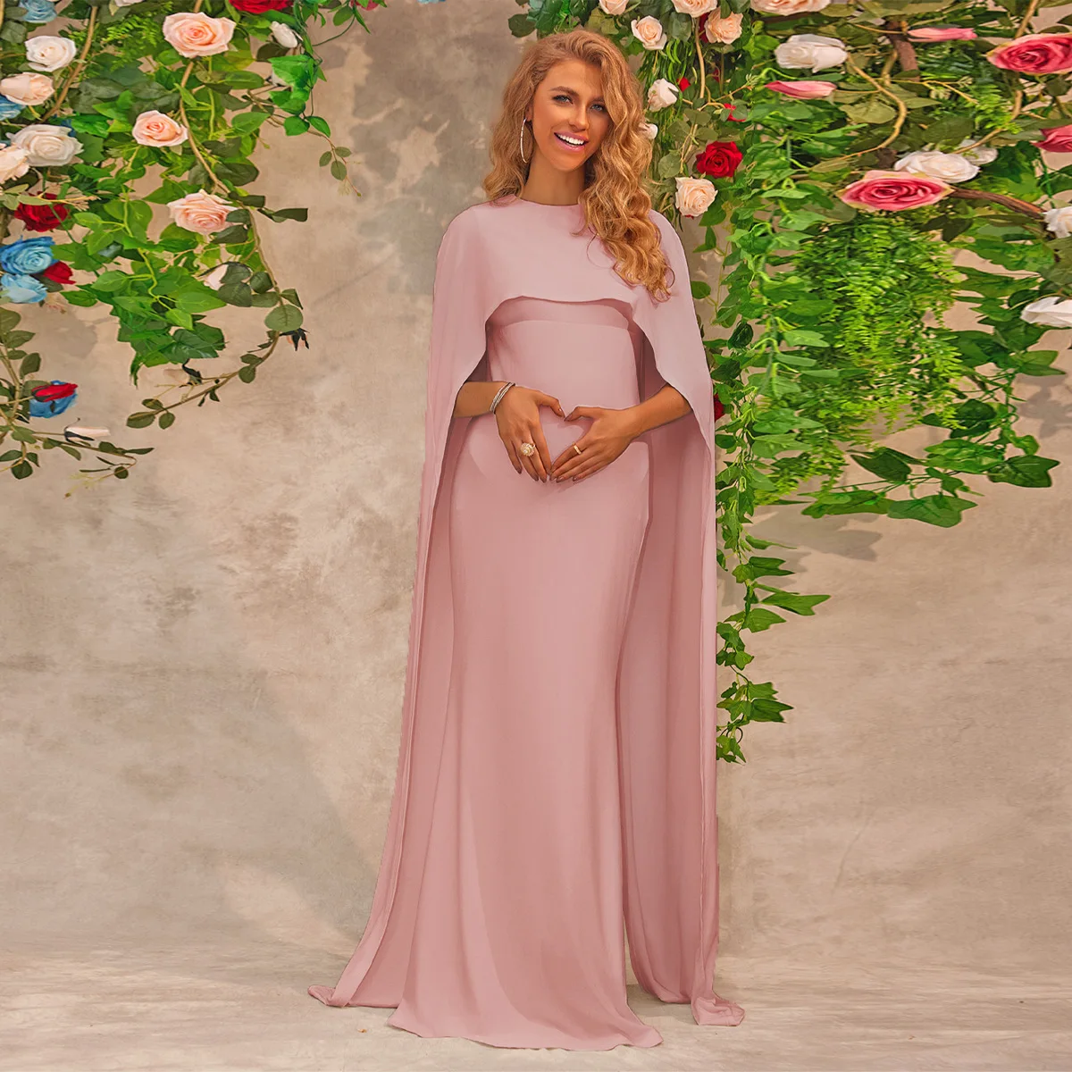 o-neck-فساتين-سهرات-slim-fit-woman-ceremony-dress-with-cape-back-slit-elegant-party-dresses-2025-evon-bridal-customiz