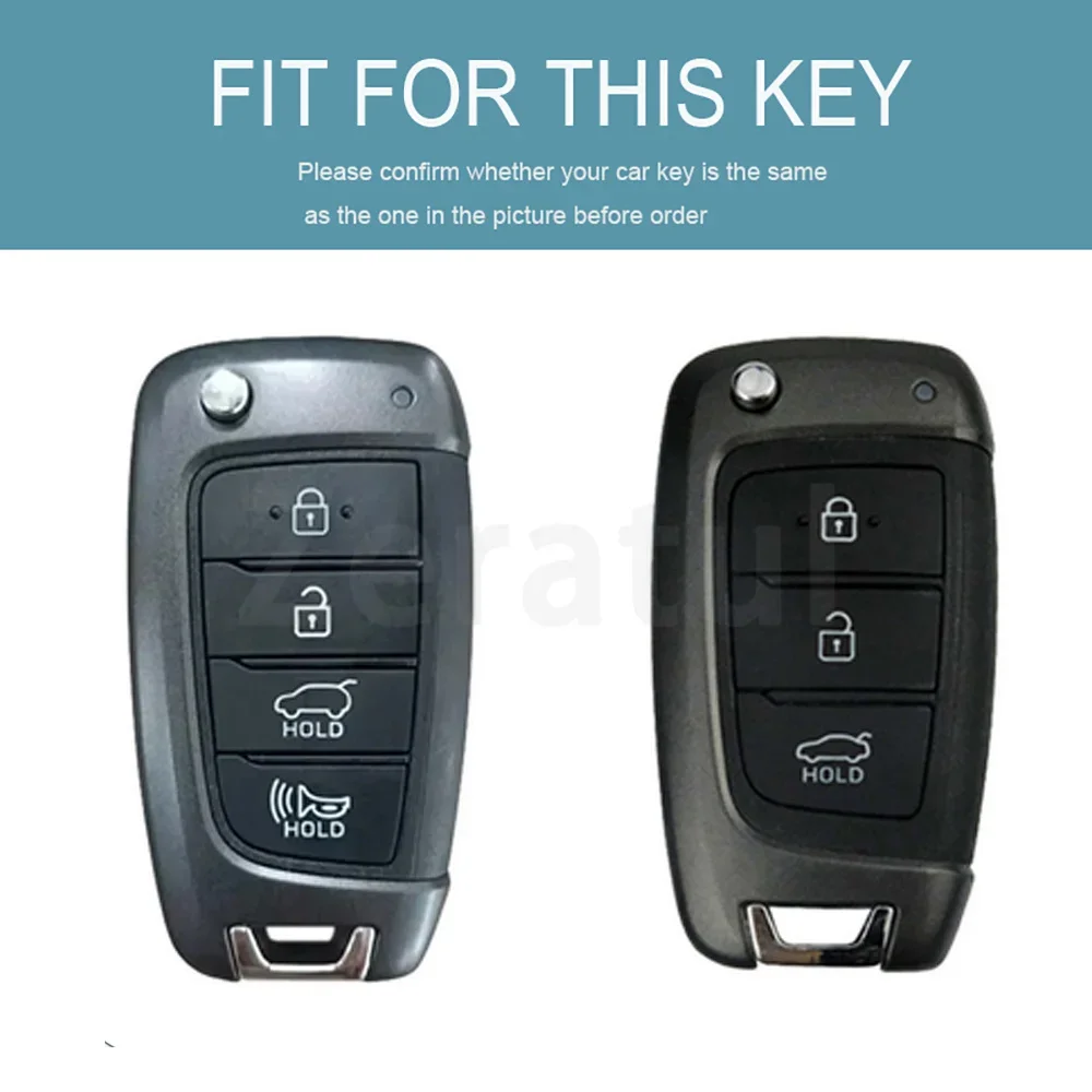 Transparent TPU Flip Car Key Cover Case Fob Chain Shell For Hyundai Tucson Sonata Venue Accent Santa Fe Cruz Elantra Kona SE i30