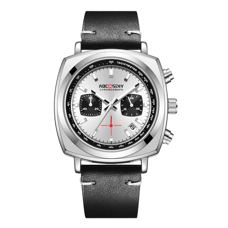 Men's Multi-Functional Leather Watch