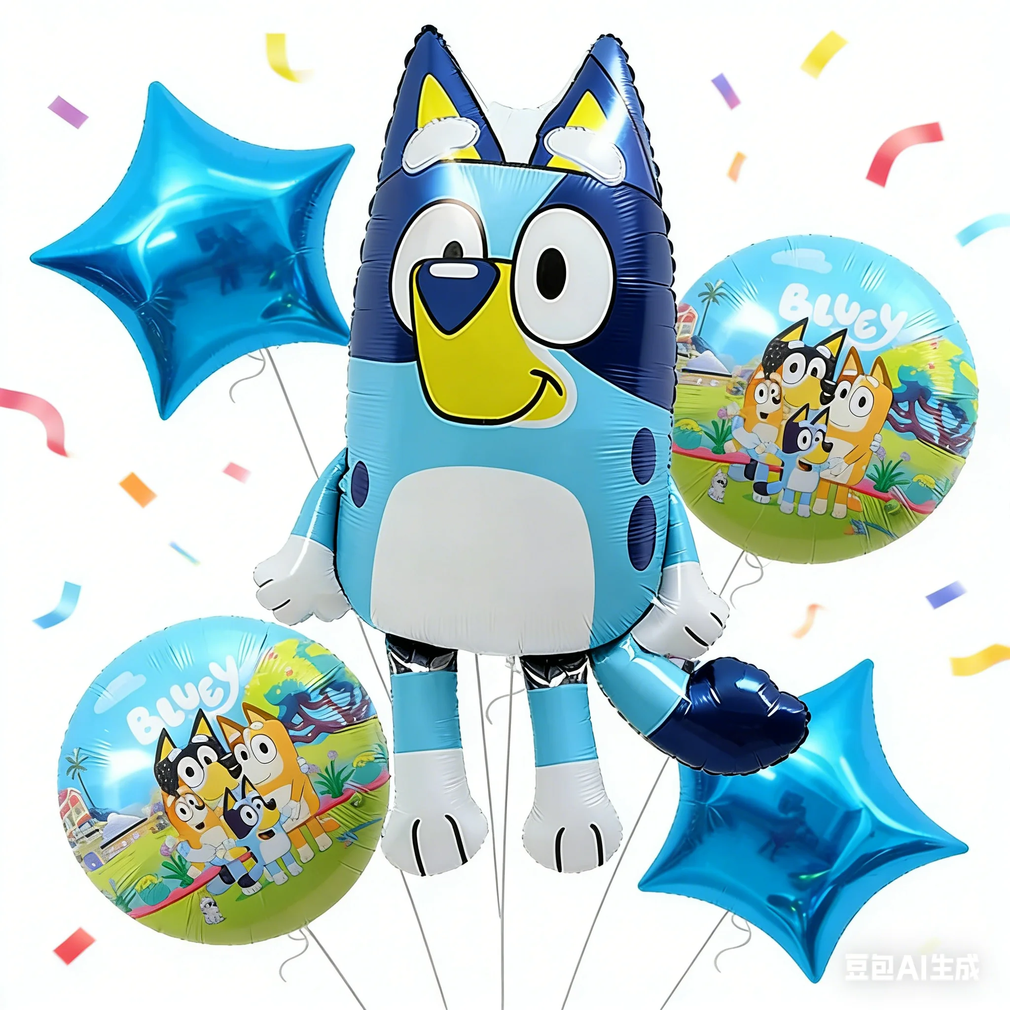 Set de Globos de Bluey para Fiestas de Cumpleaños de Niños y Niñas, Decoración con Globos de Números, Juguetes Infantiles, Adornos de Dibujos Animados, Regalos para Bebés