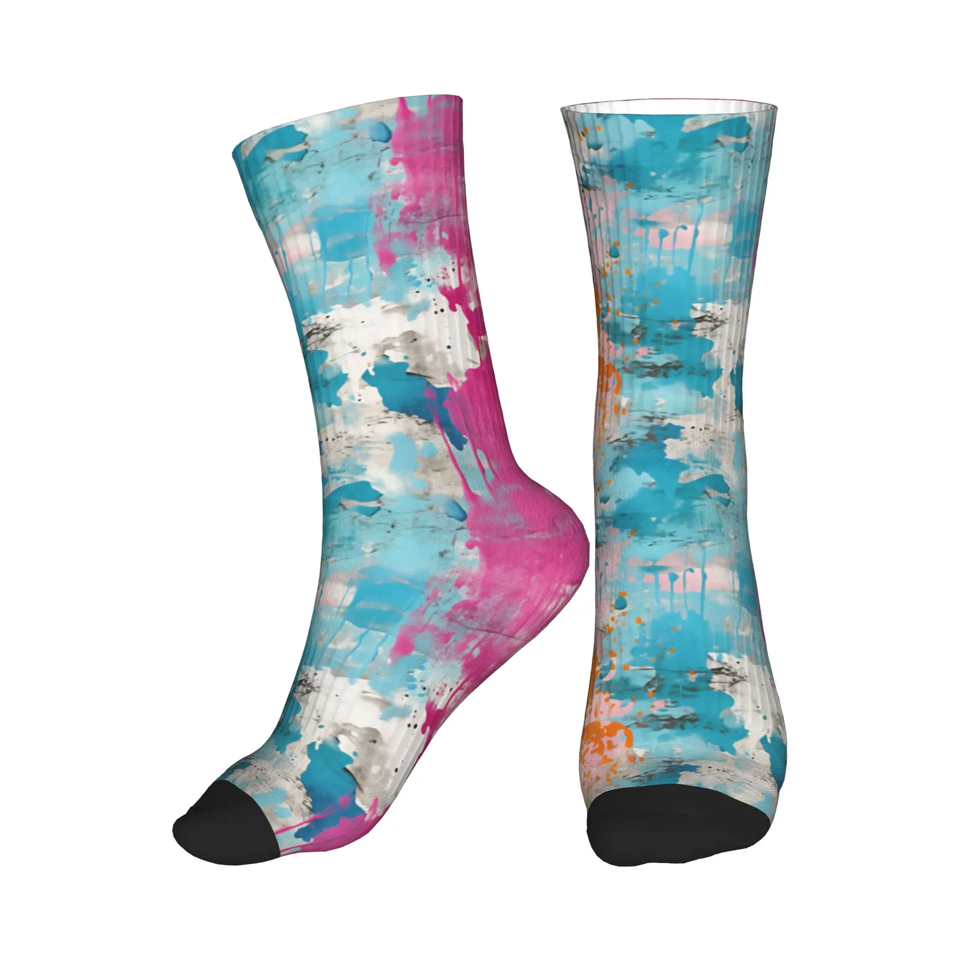 

Girly Grunge Plaster Vintage Texture Dress Socks for Men Women Warm Fashion Crew Socks