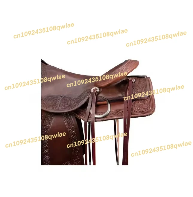 Nova sela ocidental sela de couro esculpido equipamento de equitação sela ocidental novo produto