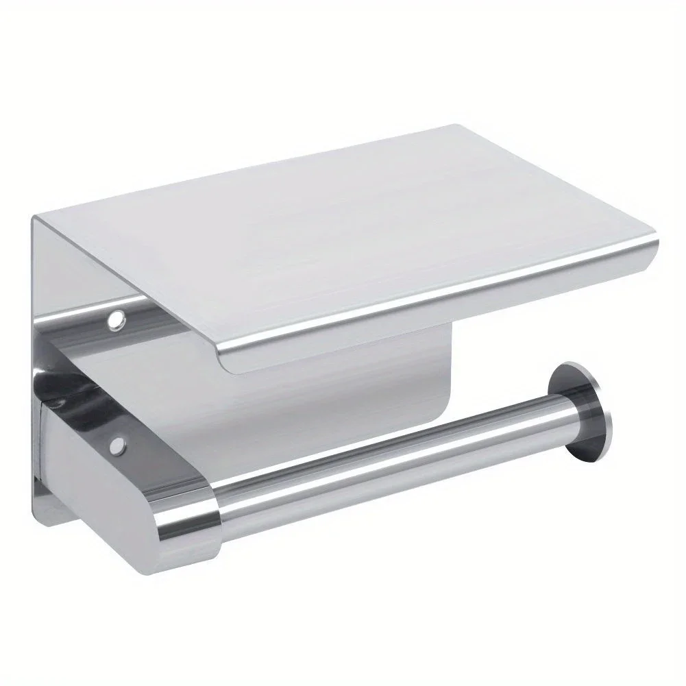 

1PCS Stainless Steel toilet paper towel rack for household and public use, phone storage rack, bathroom roll paper box