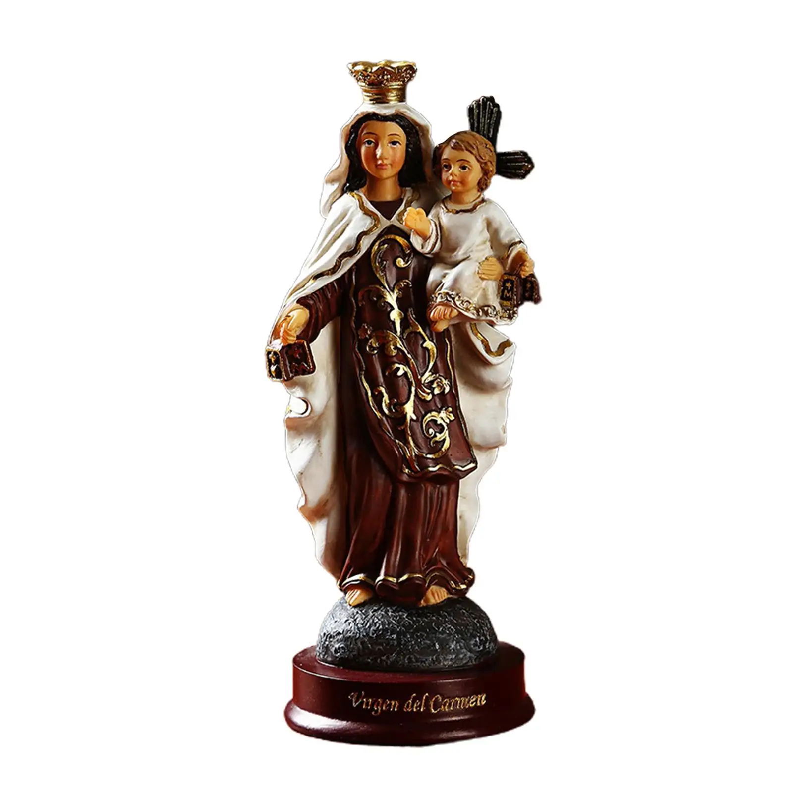 Renaissance Style Virgin Mary Religious Figurine Resin Sculpture for Luxury Home Garden Decor