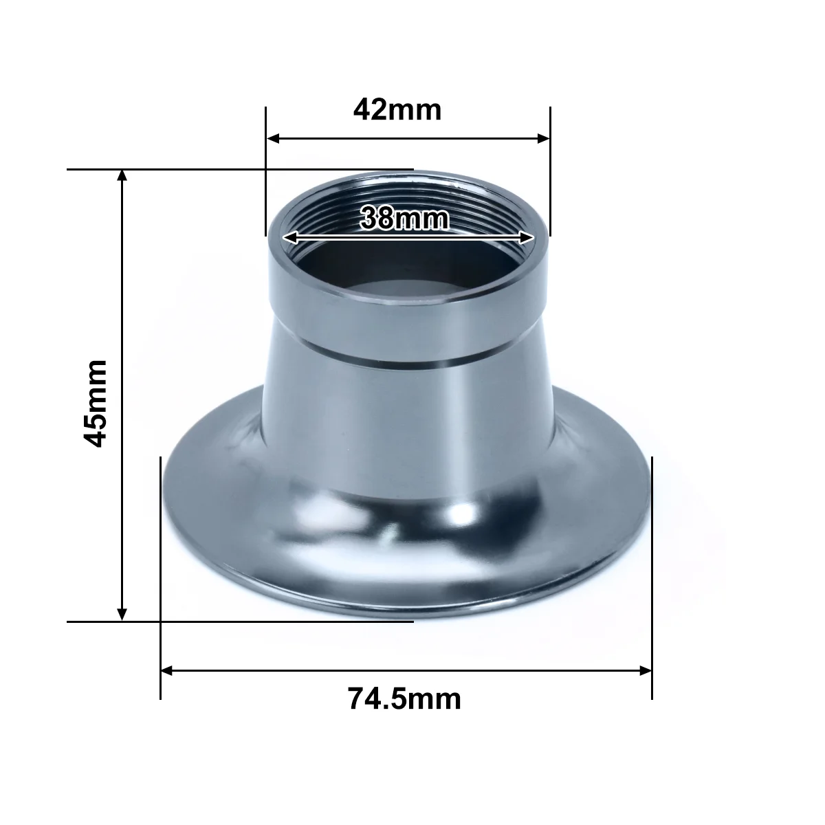 Alconstar 38MM PHBL Carburetor CNC Aluminum Air Filter Trumpet with Mesh Velocity Stack