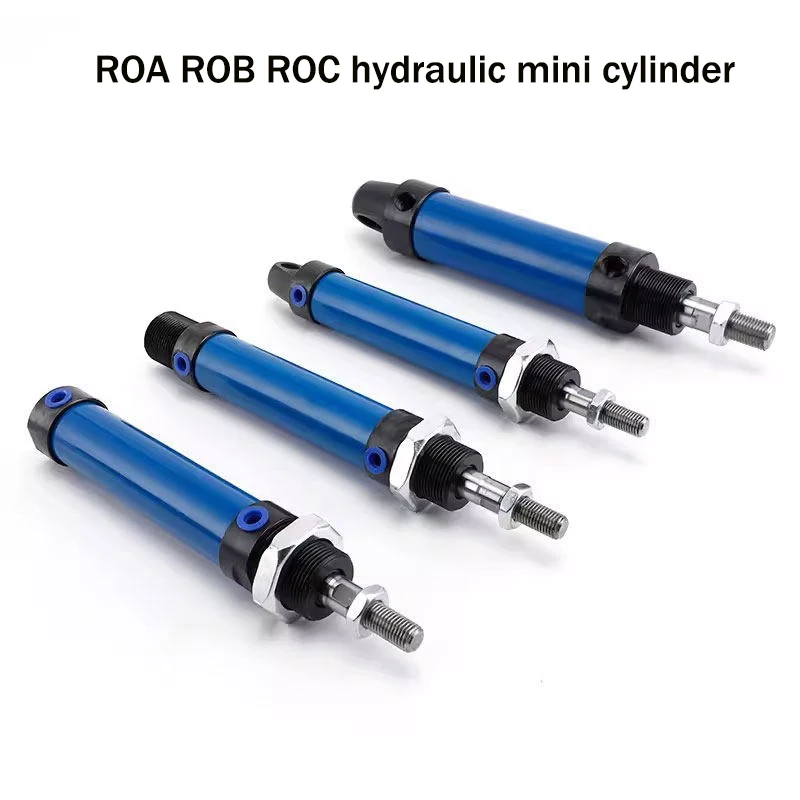 ROA ROB ROC hydraulic mini cylinder small Bore16/20/25/32/40/50 Stroke25/50/75/100/125/150/175/200/250/300/400/500 cylinder