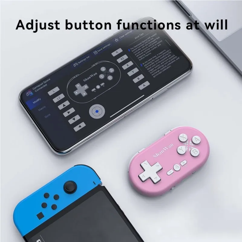 Y45A-SHANWAN Bluetooth Enabled Mini Controller Keychain Size Gamepad For For Switch Portable