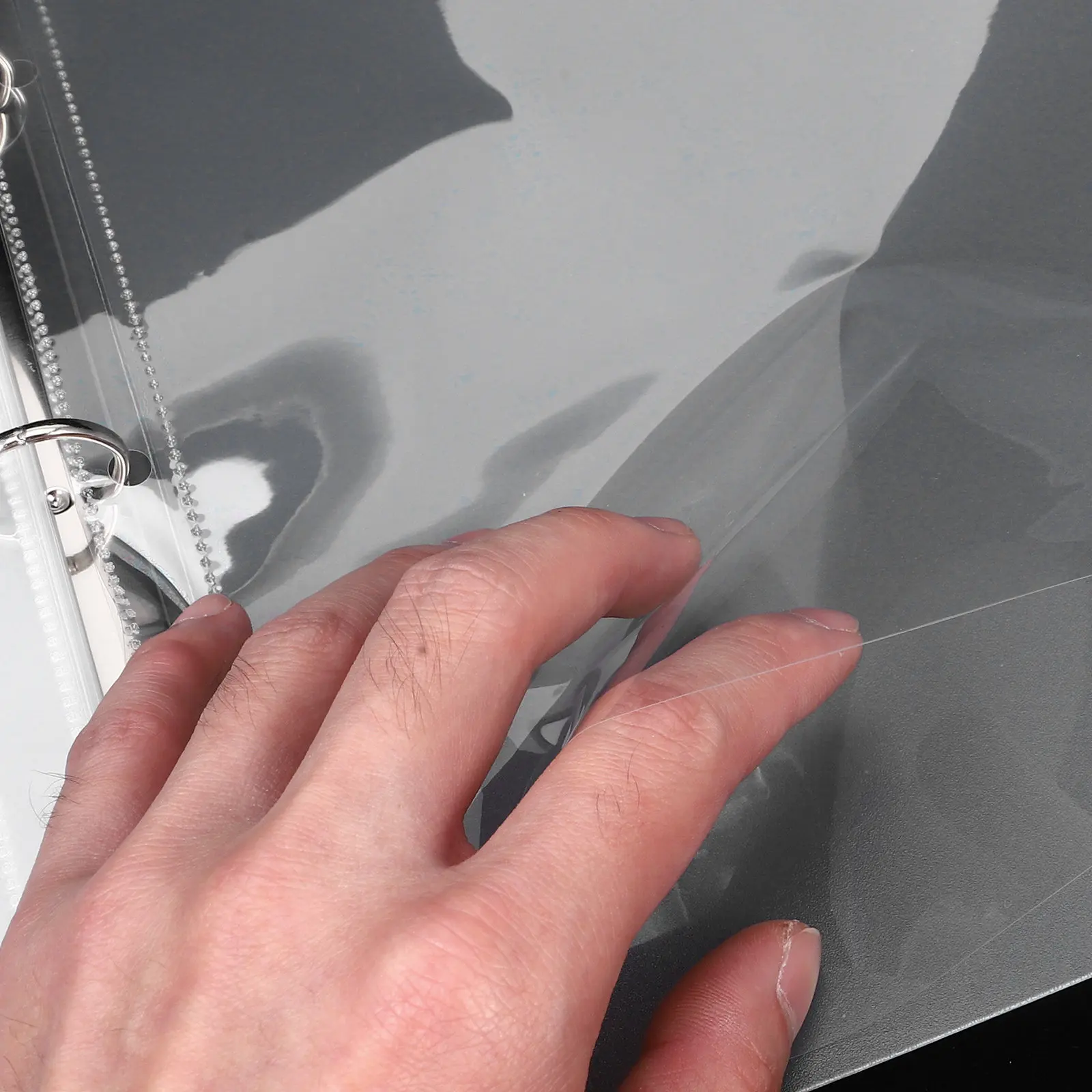 A4 Transparent Sheet Music Binder Folder 4 Ring O-Ring Design Holds 30 Pages Music Sheet Holder File Organizer for Musicians