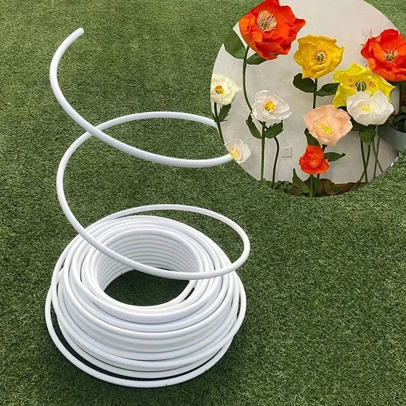 5M Aluminium Kunststoff Gefälschte Blume Stem Form Rohr Styling Rohr Modellierung Rohr Aluminium Kunststoff DIY Requisiten Hochzeit Party decora
