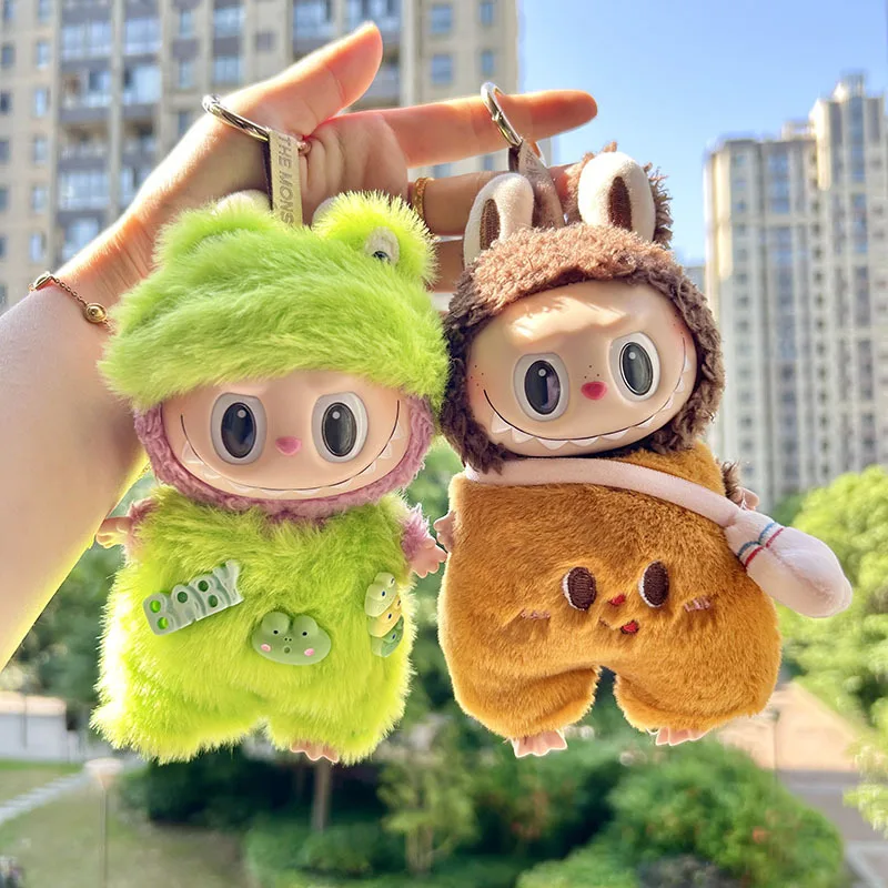 Cute Frog Bear Bread Doll'S Clothes Hoodie Kawaii Accessories Plush Korea Kpop Exo Jumpsuit Clothing for 17cm Labubu Idol Dolls