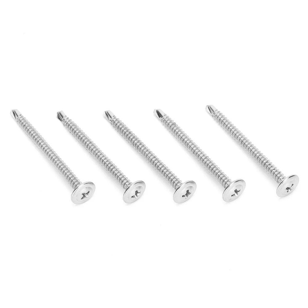 25PCS Ideal Phillips Drive Self Tapping Screws Fully Threaded Quick Sheet Metal Screws Tek Screw For Plastic