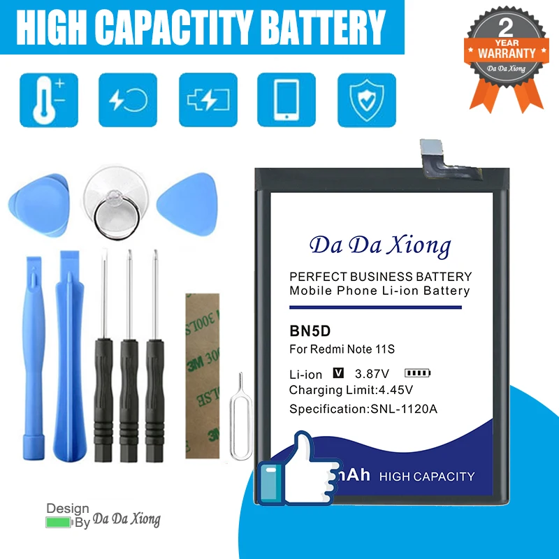 

DaDaXiong Brand New 5800mAh BN5D Battery For Xiaomi Redmi Note 11 S M4 Pro 4G High Quality Phone Batteries +Free Tool