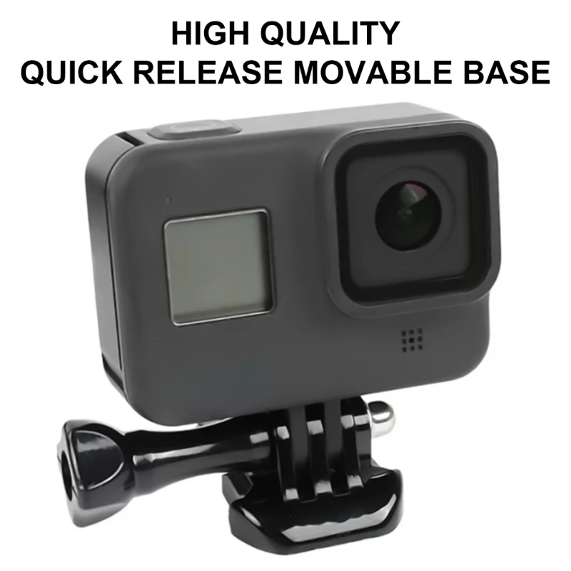 Quick Release Sports Camera Base Mount Compatible for Action Cameras Holder for Adventures PC Constructions Dropship