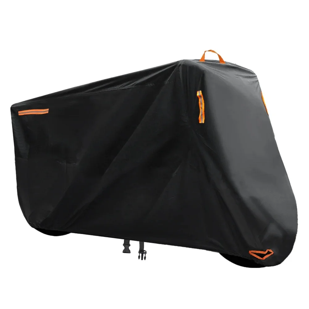 3XL Thick 420D Motorcycle Covers Black Design Waterproof Motors Dust Rain Snow UV Protector Cover Indoor Outdoor XXXXL