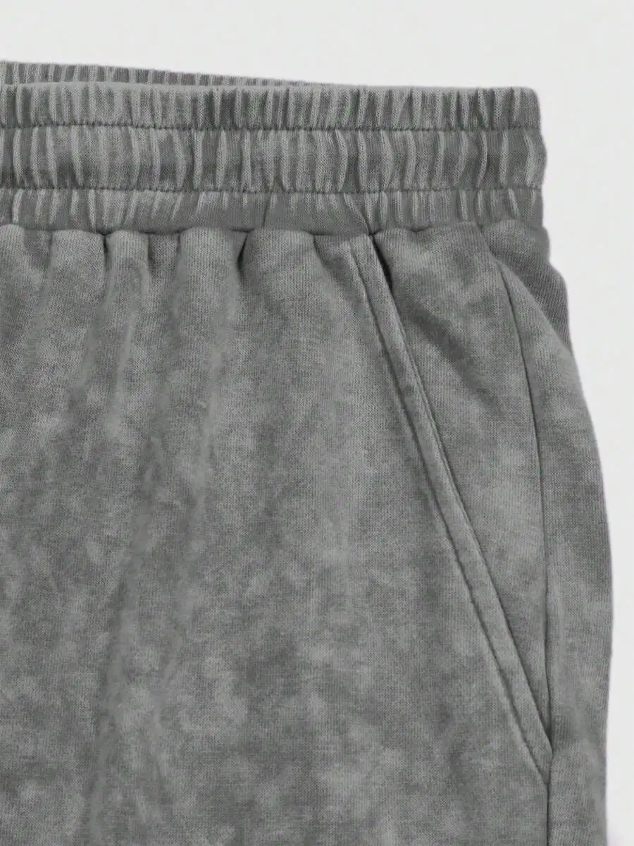 

Mens Gray Casual Sleep Shorts With Elastic Waist And Pockets