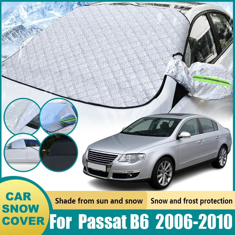 Car Front Windshield Sun Shade For Volkswagen VW Passat B6 2006-2010 Exterior Snow Ice Protection Cover Accessories Snow Shield