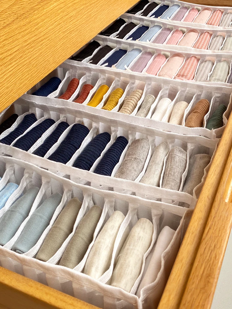 

Органайзер для нижнего белья и носков, коробка-разделитель для женских бюстгальтеров и трусов, большая тканевая коробка для хранения для домашнего использования