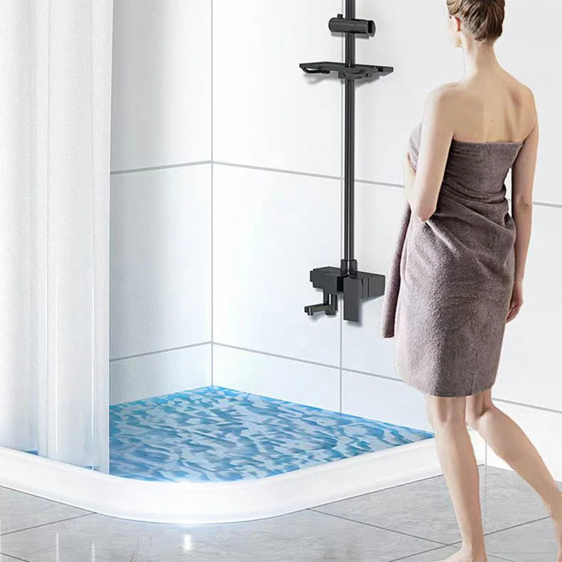 

New Self-Adhesive Silicone Water Stopper Water Retaining Strip Bendable Bathroom Door Washing Machine Shower Dam Barrier