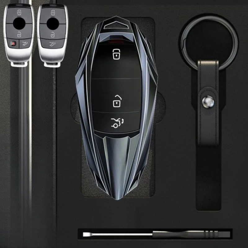 A + سبائك الزنك بولي يوريثان سيليكون مفتاح السيارة فوب غطاء لبنز GLC A B GLB AMG C E S G #6