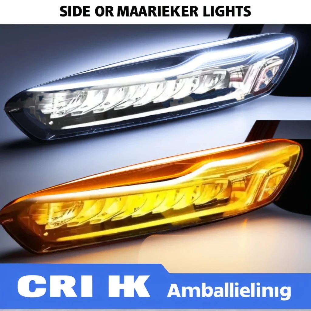 

2pcs LED DRL Car Daytime Running Light - Flexible Waterproof Strip with White/Yellow Flow Lights (12V)