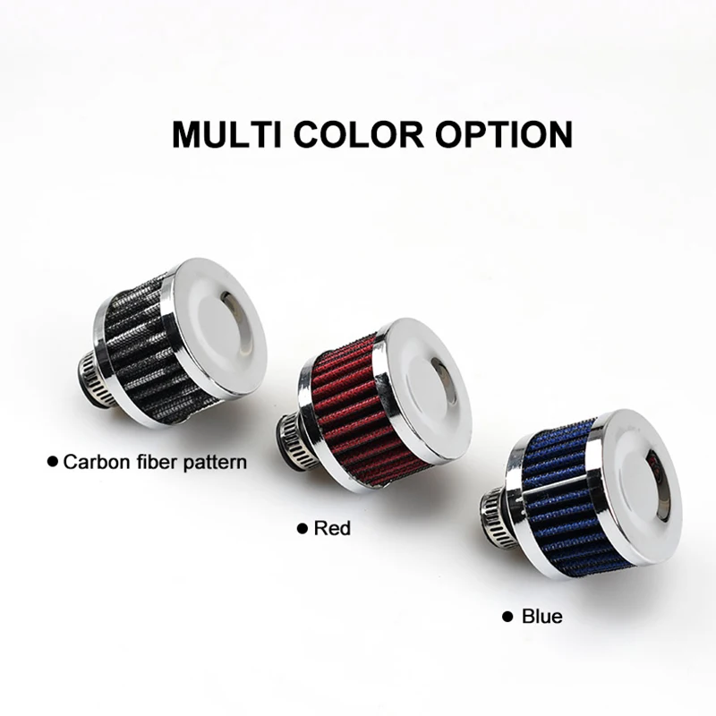 Newest Car Air Filter 12mm for Motorcycle Cold Air Intake High Flow Crankcase Vent Cover Mini Breather Filters Universal