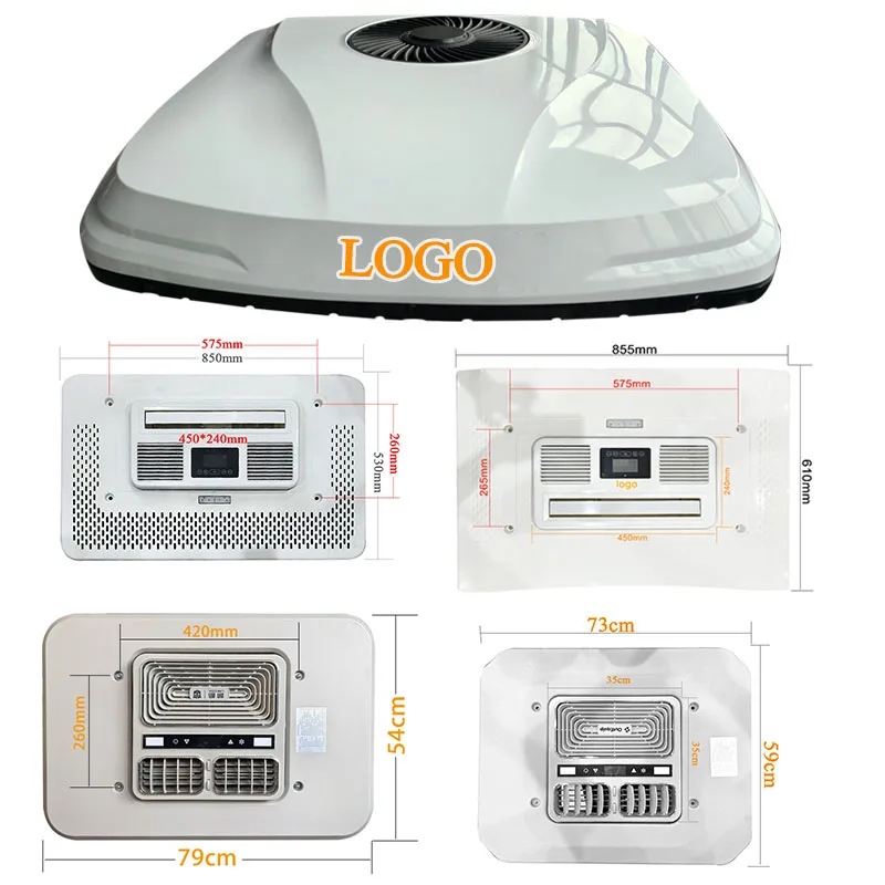 12V/24V Battery Operated Parking Air Cooler Rooftop Electric Parking Cooler For Trucks Campers Agriculture Vehicles