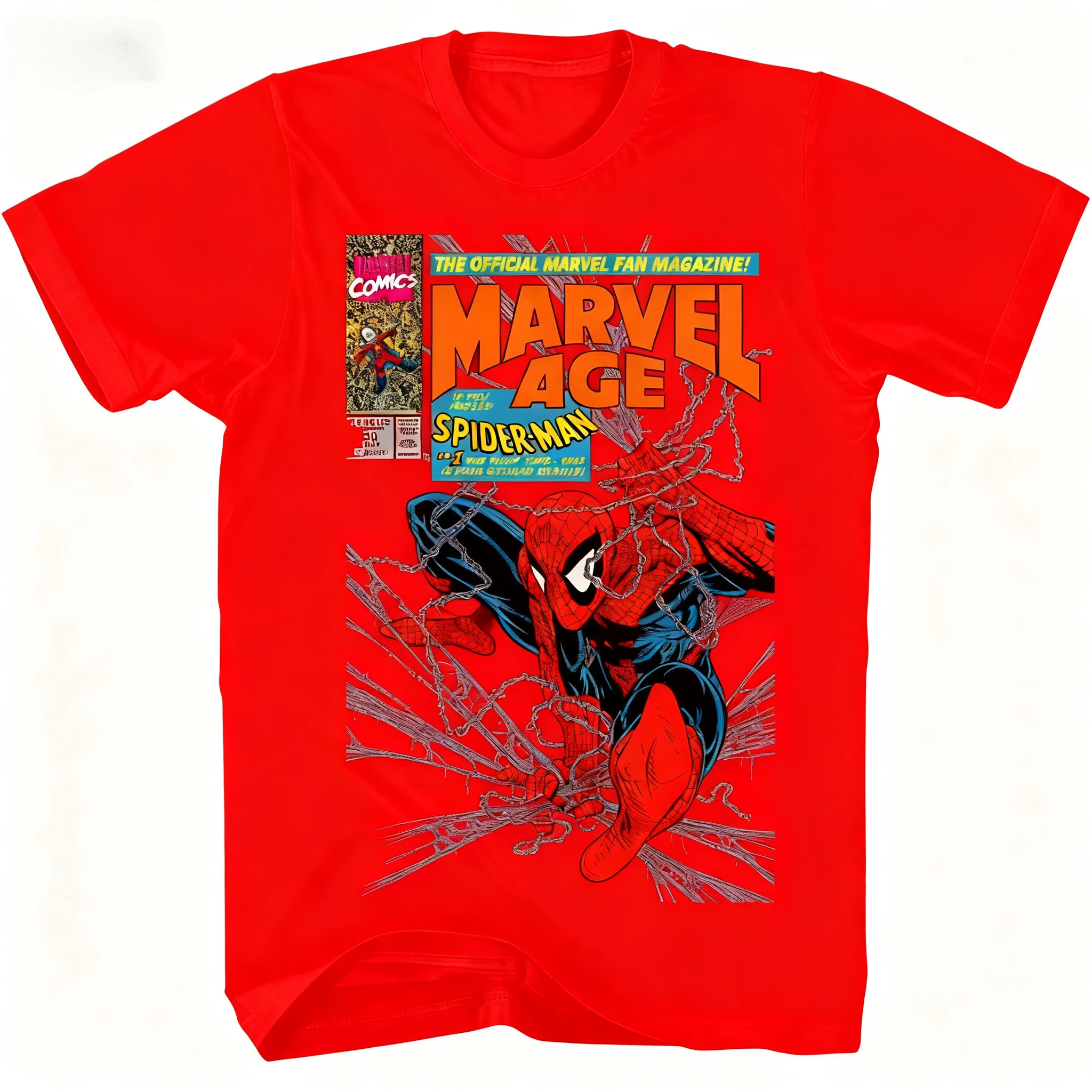 

The Spider-Man 90 Marvel Era Authorized Adult T-shirt Can Be Worn By Both Men and Women with A Pure Cotton Short-sleeved Shirt