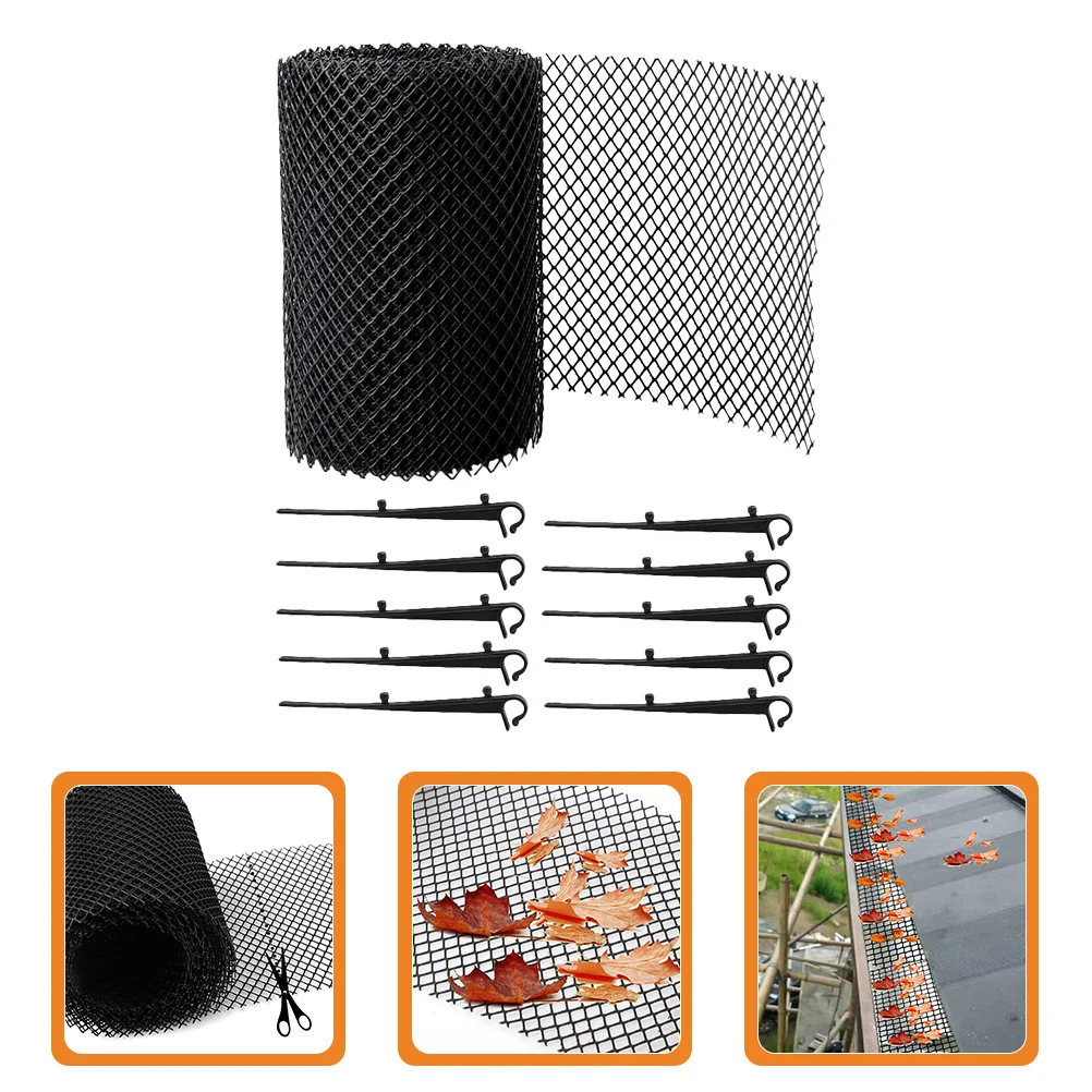 

Plastic Guard Mesh Heat Resistant Durable Easy Install Roll Up Gutter Protective Net For Garden Courtyard Sink Drainage